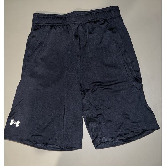 Under Armour Loose Men’s Black Shorts Size M With Pockets - Picture 1 of 6